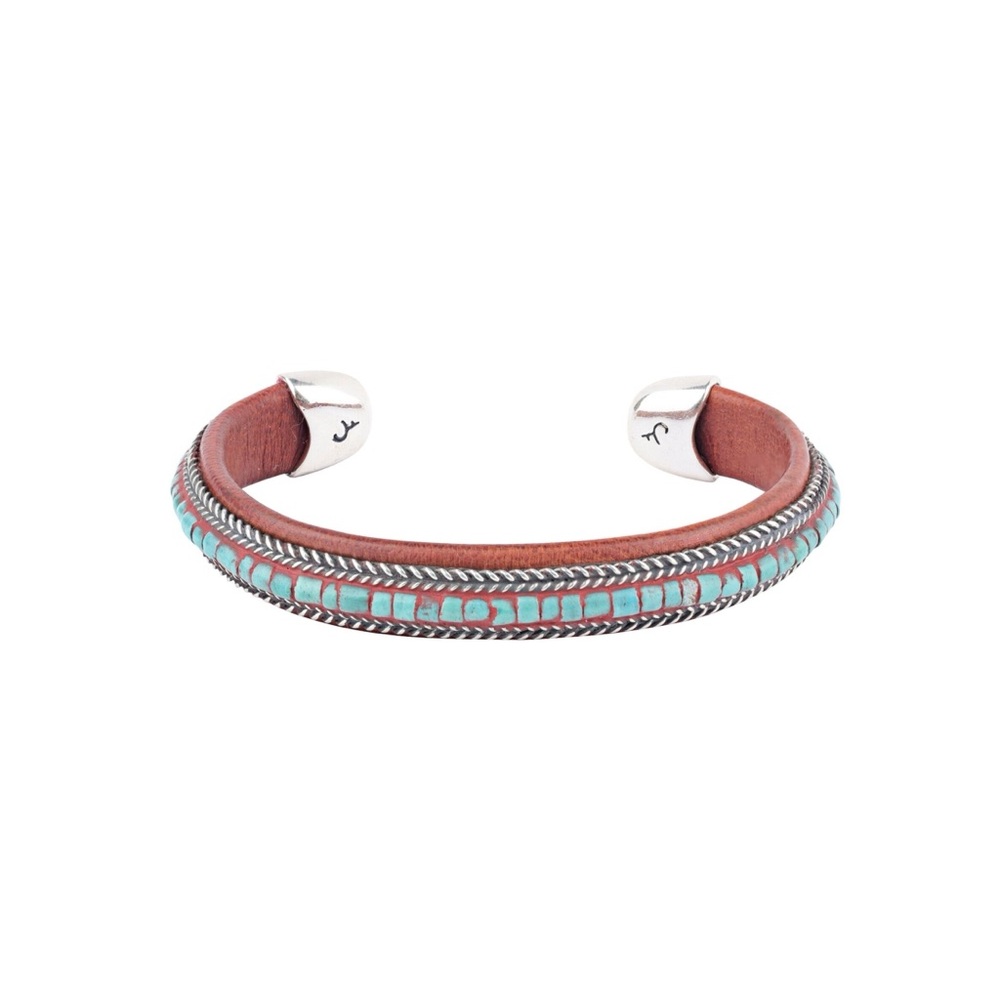 CHARLIE FAVOUR TURQUOISE ROW CUFF NWT